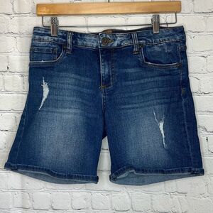 Kut from the Kloth Katy Boyfriend Short Petite Distressed Shorts size 8P‎